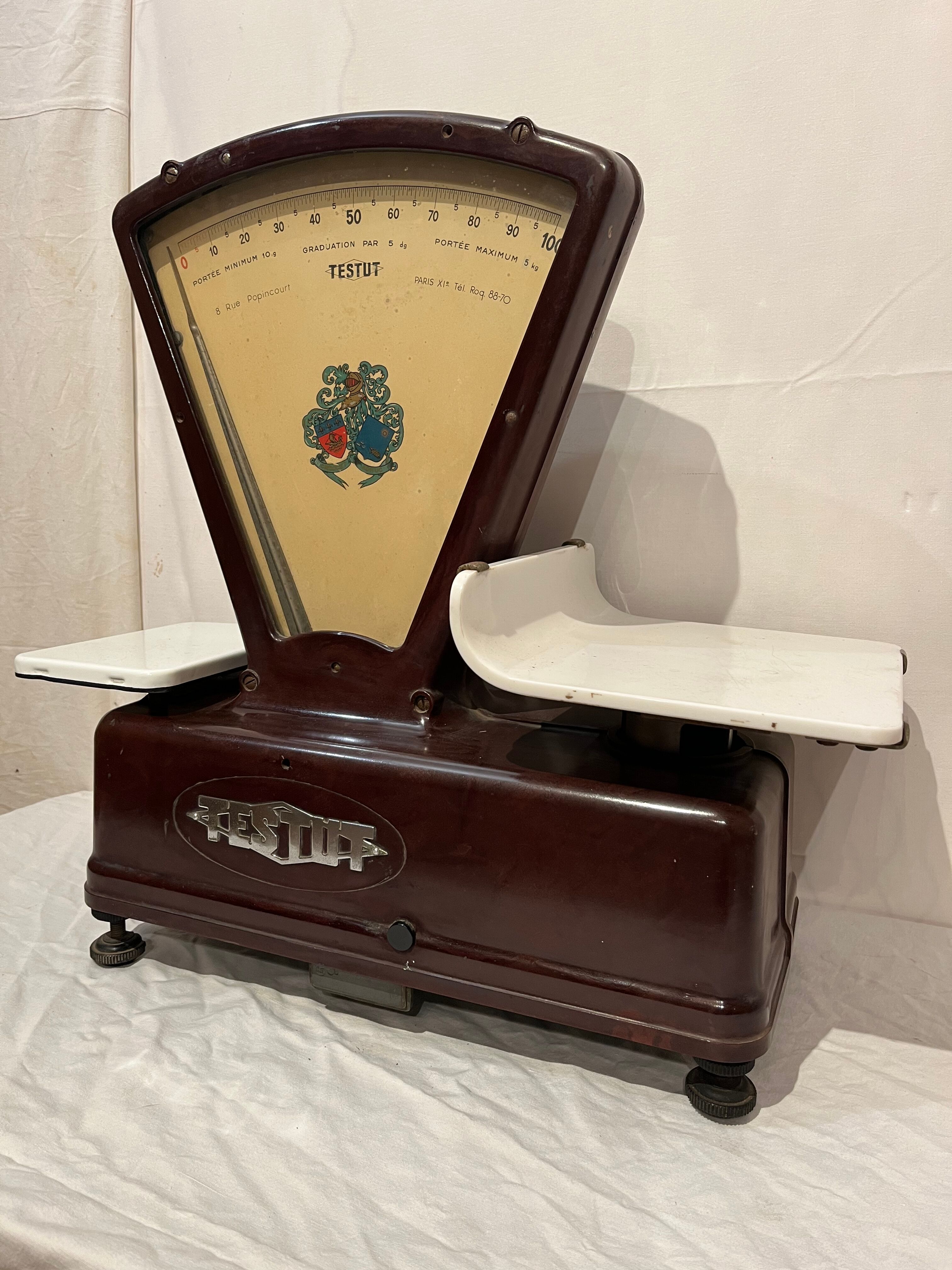 Grocery scale Testud vintage 1950