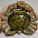 Painted ceramic crab , vintage wall decoration