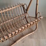Rattan magazine rack