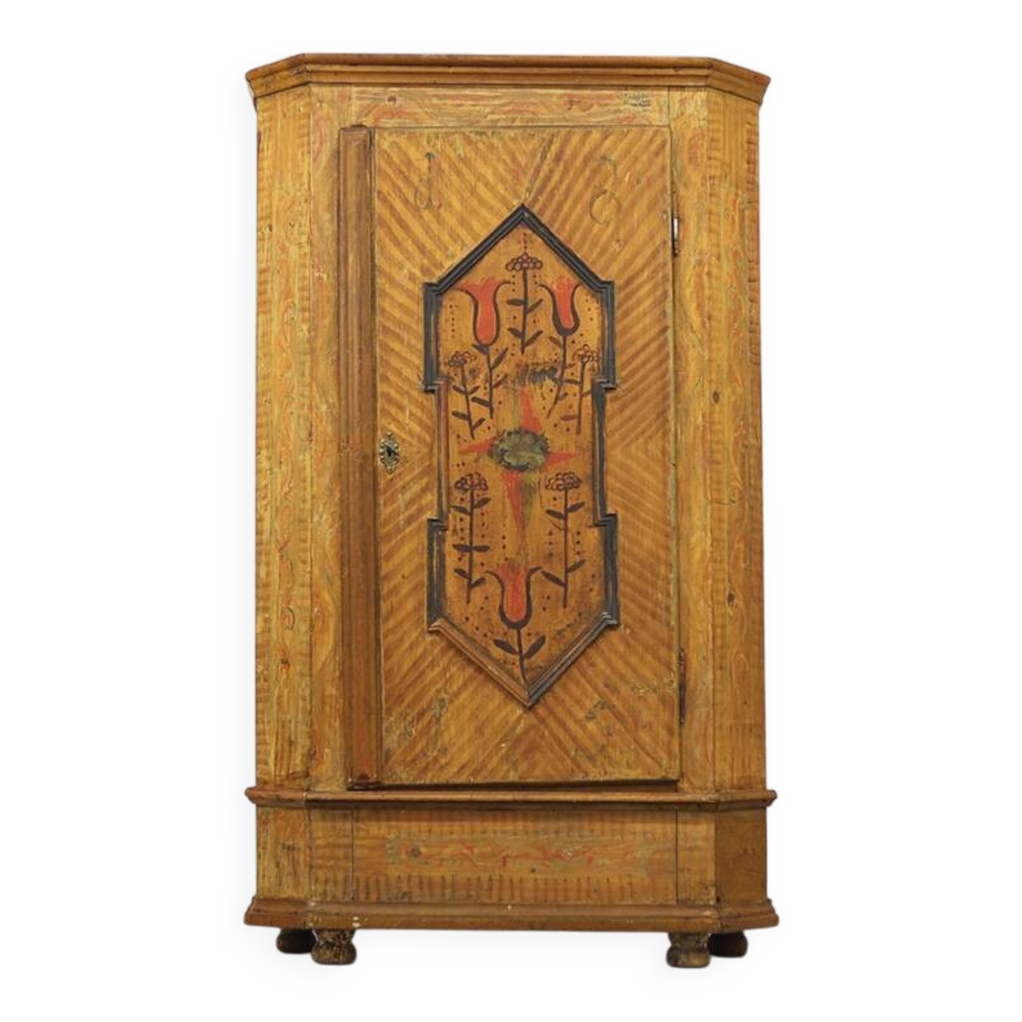 Cabinet de mariée peint d'art populaire, 1815