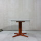 Round danish teak & white dining table, 1960s