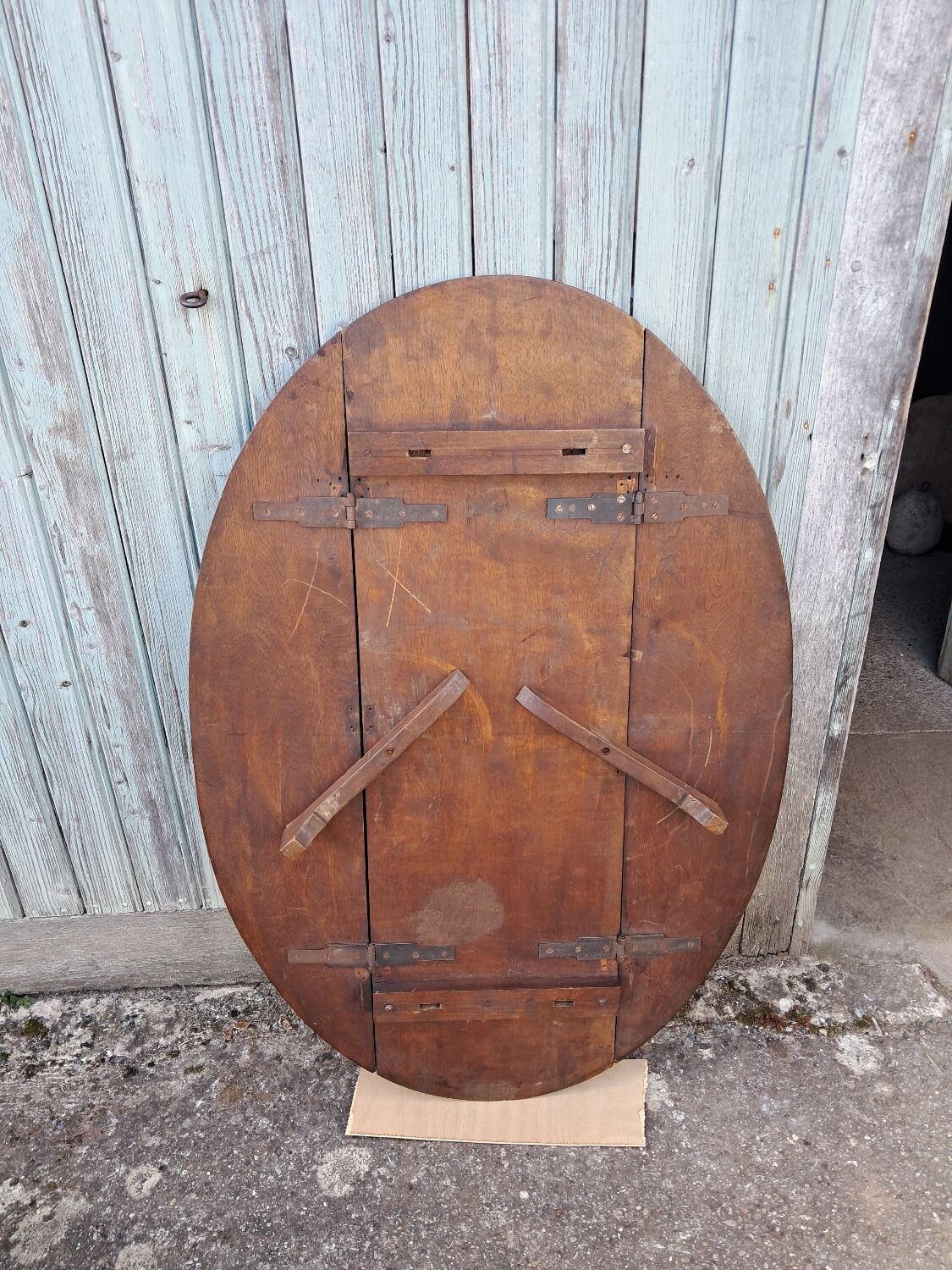 Asian table, mid-height, made of exotic wood.
