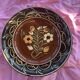 Plate in Alsatian artisanal pottery signed Henri Siegfried soufflenheim vintage