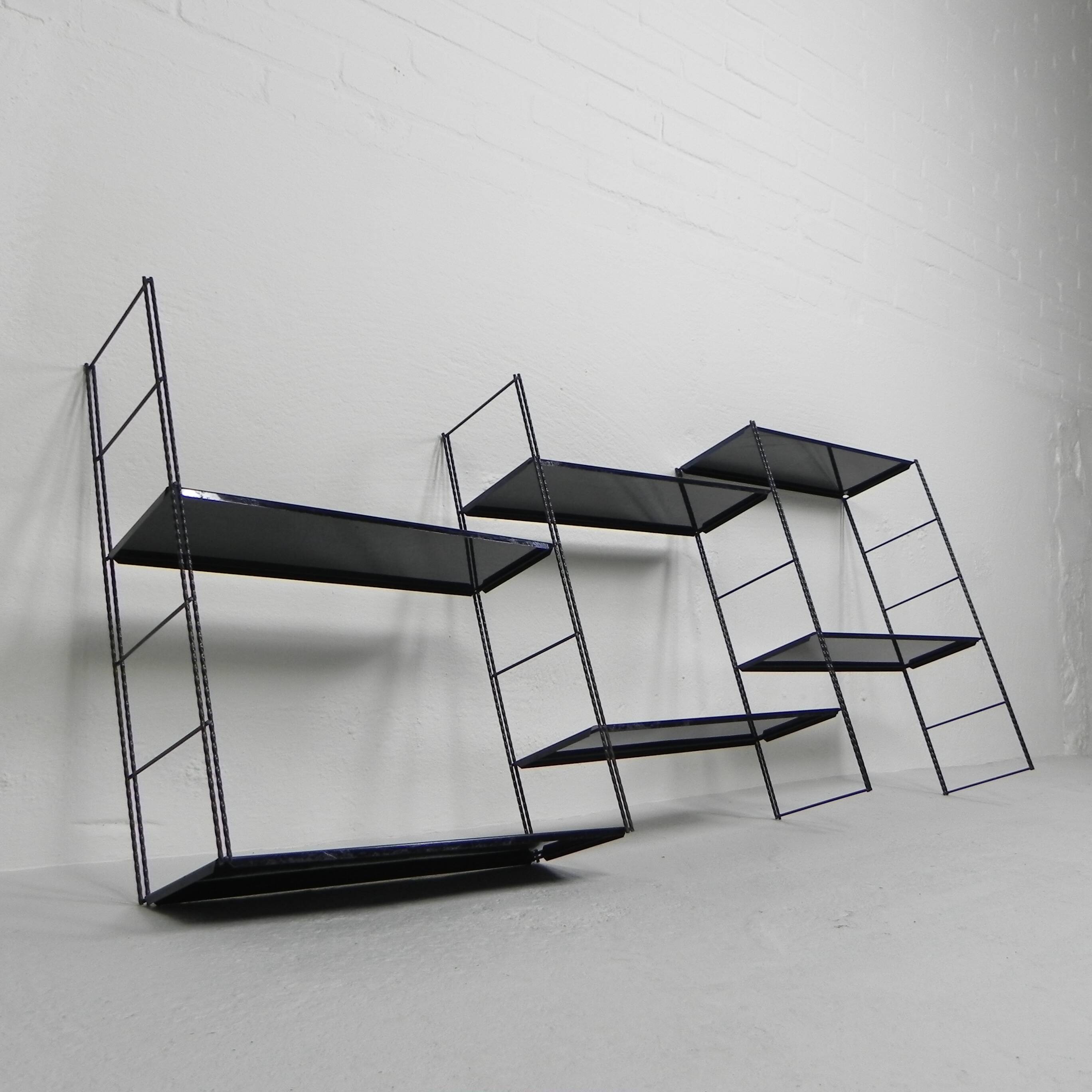 Vintage modular wall rack, wall unit, 1960s