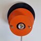 Mid-Century Metal Discus Wall Lamp attributed to Herda, 1960s