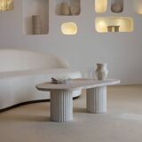 Table basse irrégulière Venus - Travertin Naturel