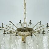 Mid-Century Toni Zuccheri for Venini, corteccia murano glass chandelier. 1960s Italy