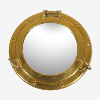 Mirror porthole in brass 25 cm