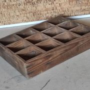 Vintage workshop wood locker in industrial fir 12 factory storage