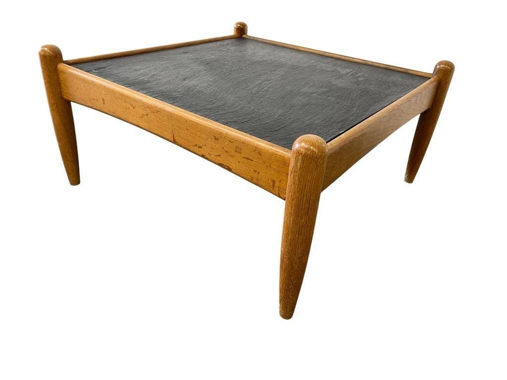 Vintage brutalist coffee table / Eric Merthen coffee table