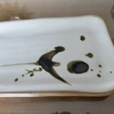 Plat en grès poterie de la colombe Vallauris 1960