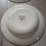 7 Digoin and Sarreguemines soup plates