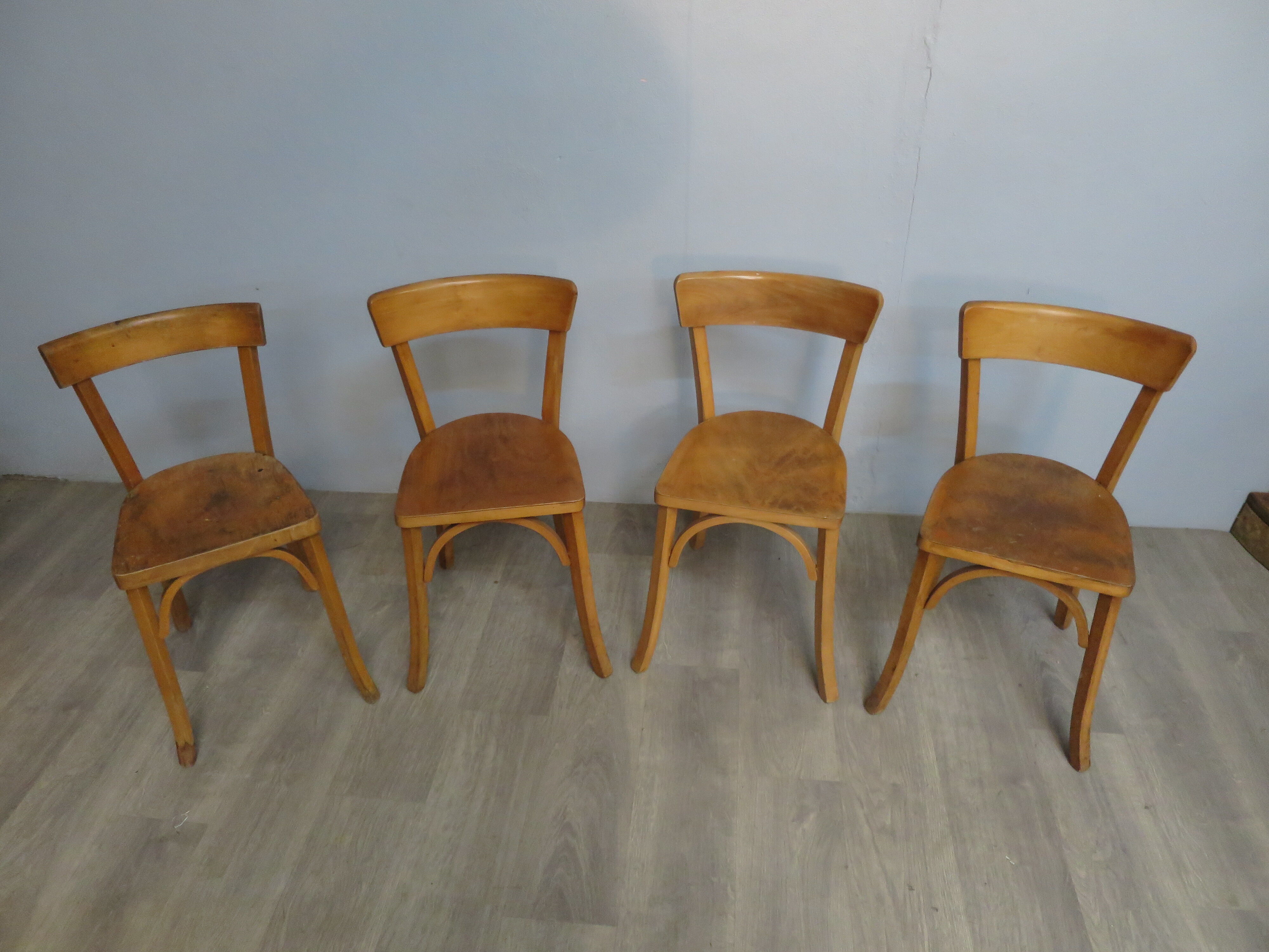 Set of 4 chairs bistros 50s /60