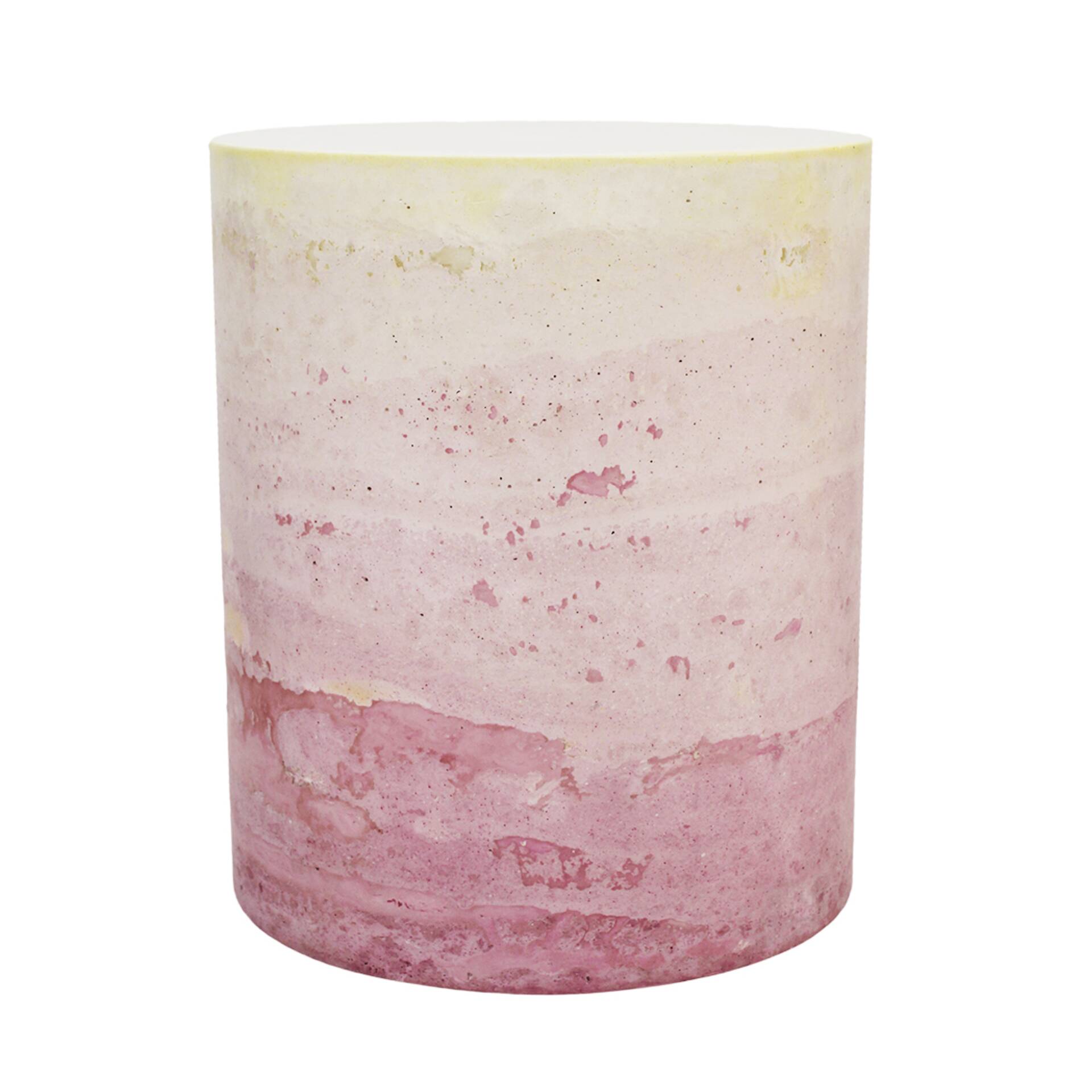 Handmade Contemporary Round Side Table in Stucco Marble, Modern Design