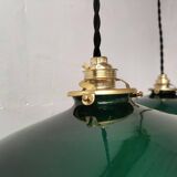 Green opaline pendant lights