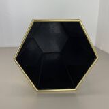 Porte-parapluie hexagonal abstrait bicolore, Italie années 1970