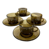 Vintage smoked glass coffee/tea service