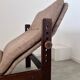 Old chaise longue wooden lounge chair Italian design from the 60s vintage