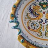 Beautiful Italian ceramic Deruta bowl or compote dish, made and pe