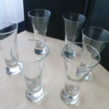 Set of 6 Pastis glasses with gauge