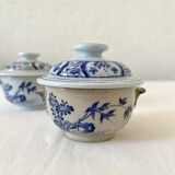 Two fine earthenware cream pots, Japanese service, Creil and Montereau, 19th century