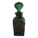 Old Emerald Green Leather Whiskey Bottle Carafe