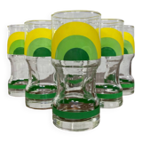 Series of 6 vintage Italy glasses