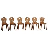 Set of 6 pine chairs