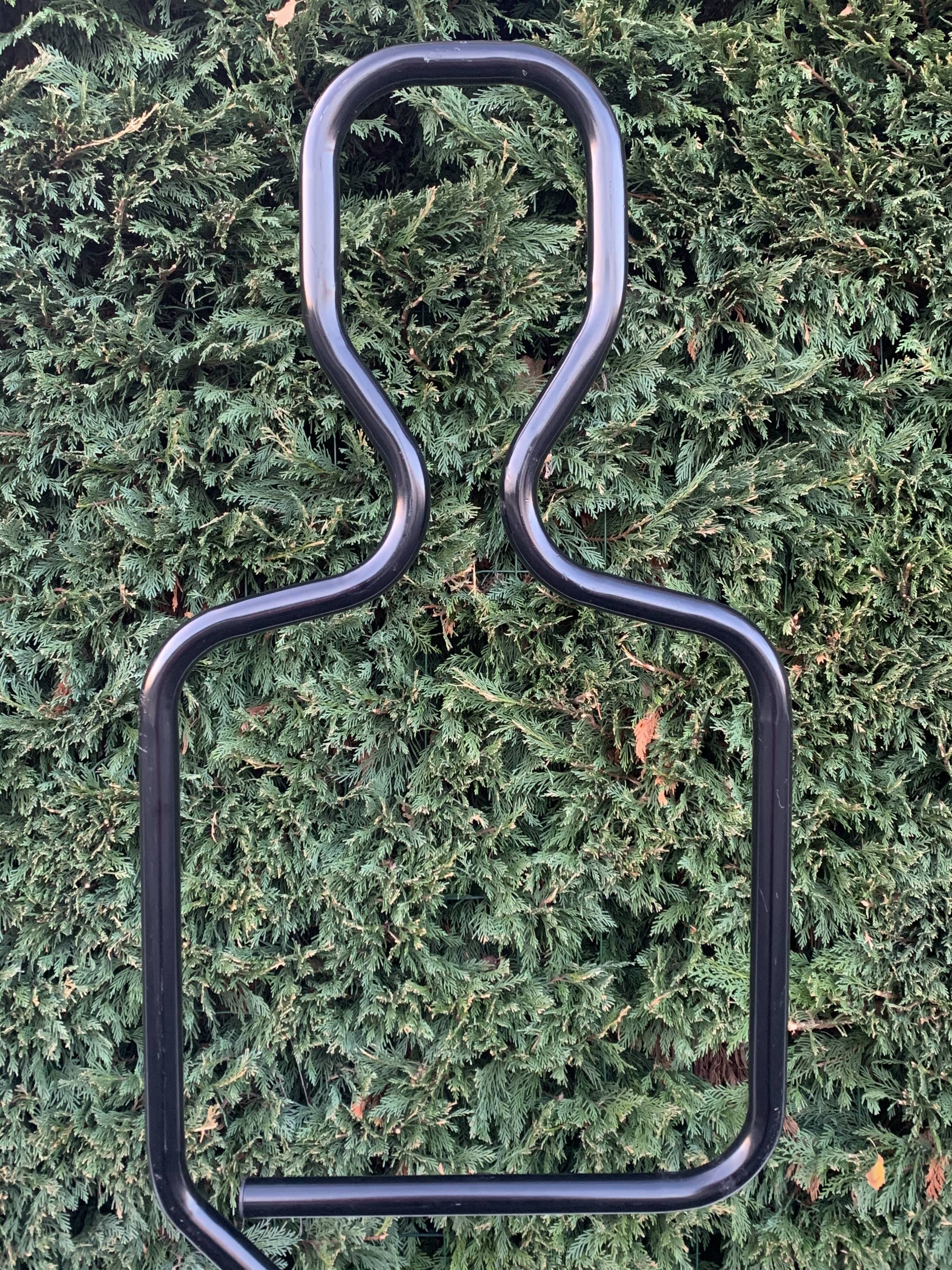 Black metal bedroom or night valet silhouette