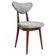 Vintage mid-century grey velvet heart-shaped chair, Europe, 1960s.