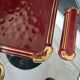 Art Deco table service in glazed burgundy and gold earthenware – Complete