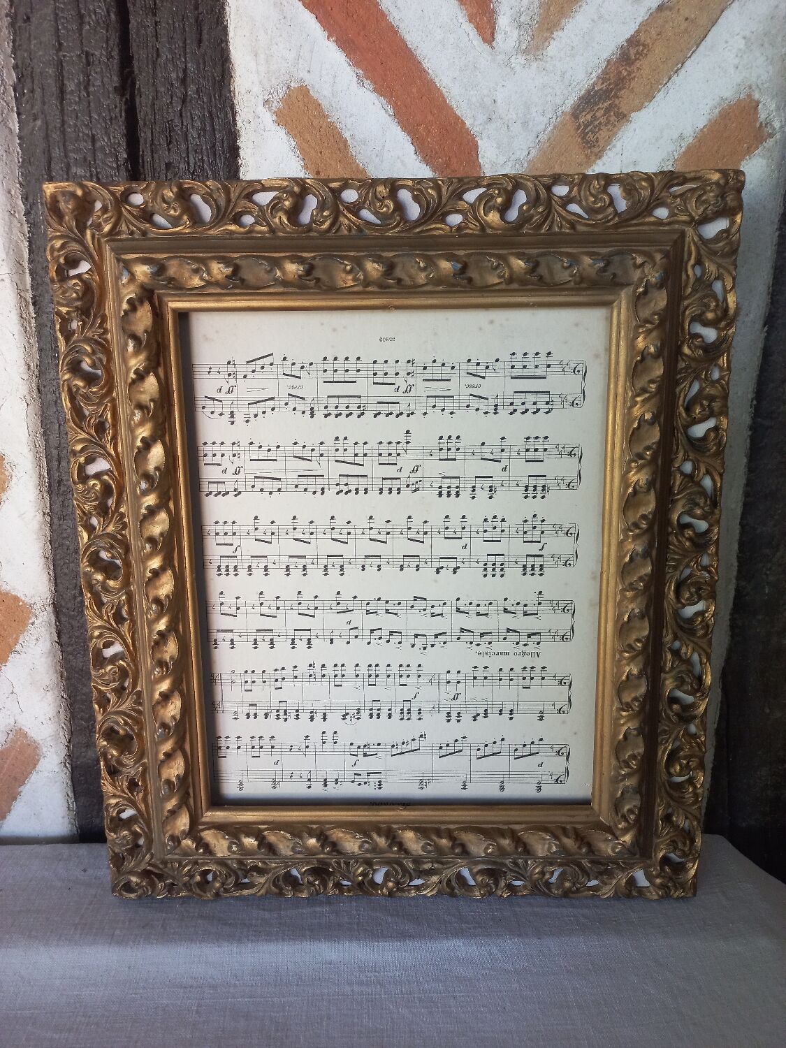 Golden frame secret shelf