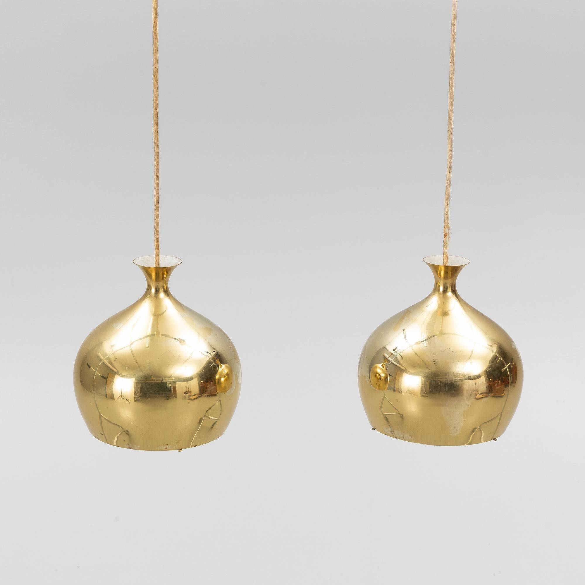 Helge Zimdal two ceiling lamps "Löken" Sweden 1970s