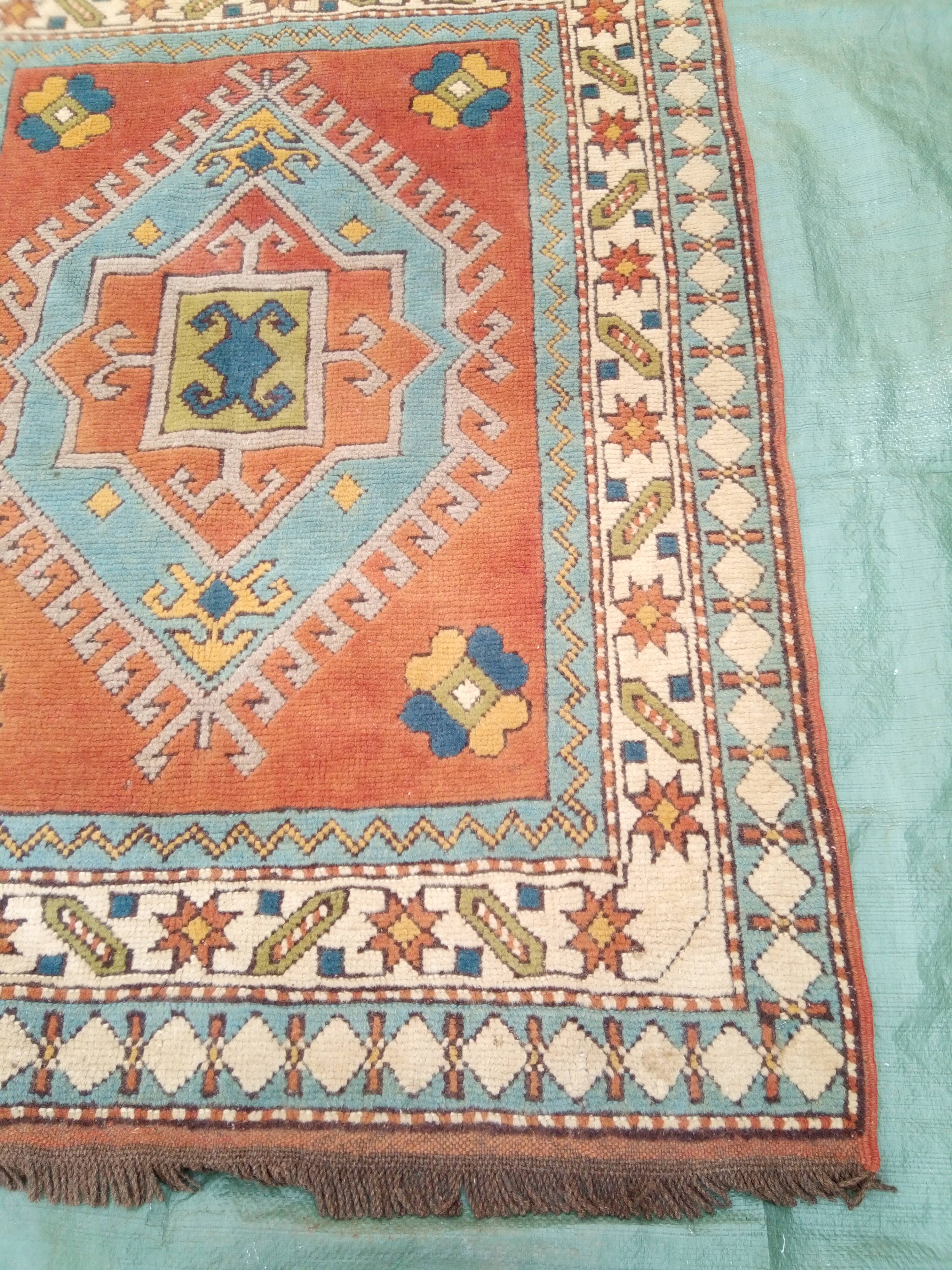 Ancient Turkish wool carpet - 158 x 116 cm