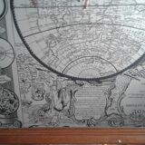 Vintage world map mirror frame