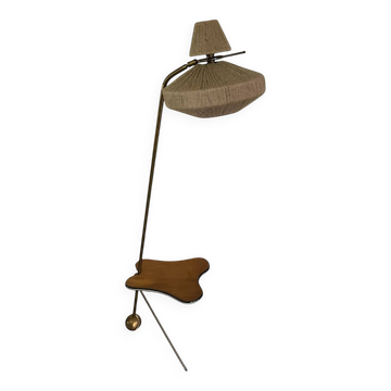 Lampadaire tripied vintage avec tablette