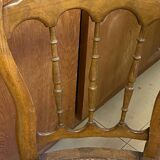 Antique wooden chair, cane seat
