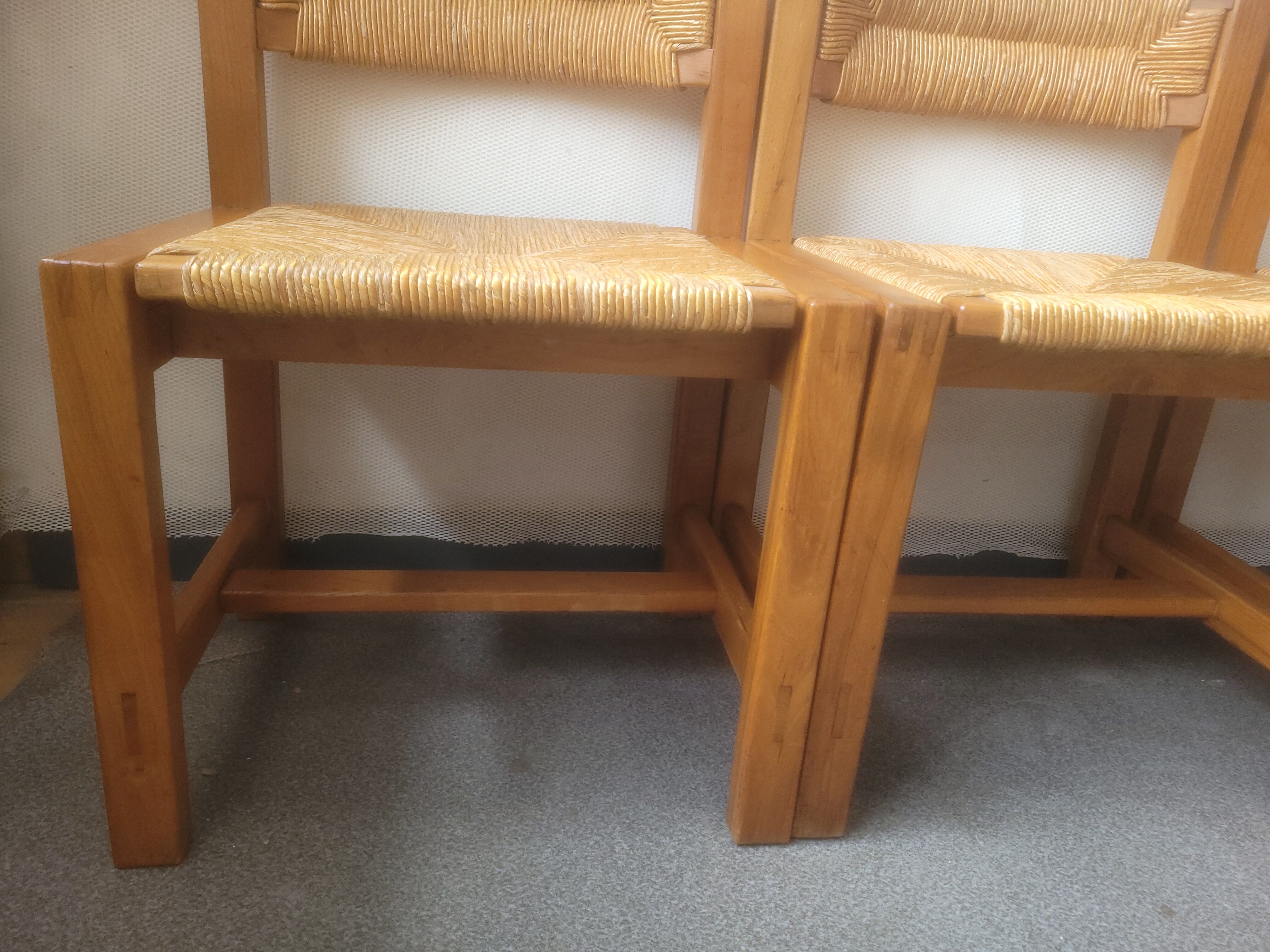 Series of 4 elm chairs and mulched back house revival