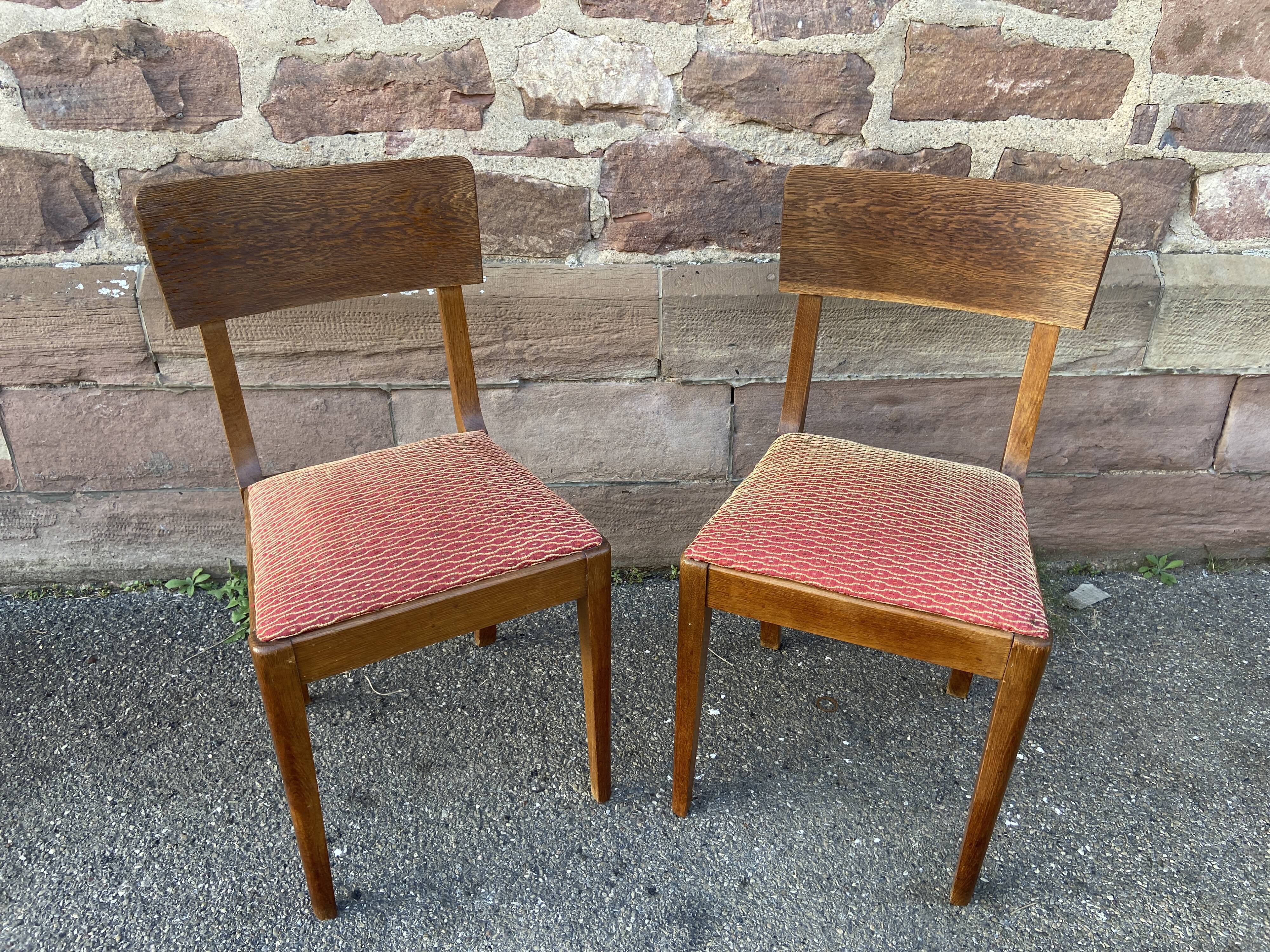 pair of Modernist Chairs BAUHAUS vintage cocktail 1950 GERMANY