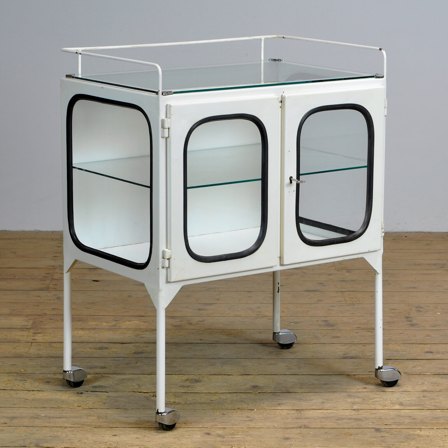 Vintage iron medical trolley 1970s