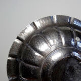 Large basin, bowl, Olri Italy vintage 1950s hammered silver.