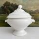 White iron earthenware soup tureen from Digoin and Sarreguemines late 19th century