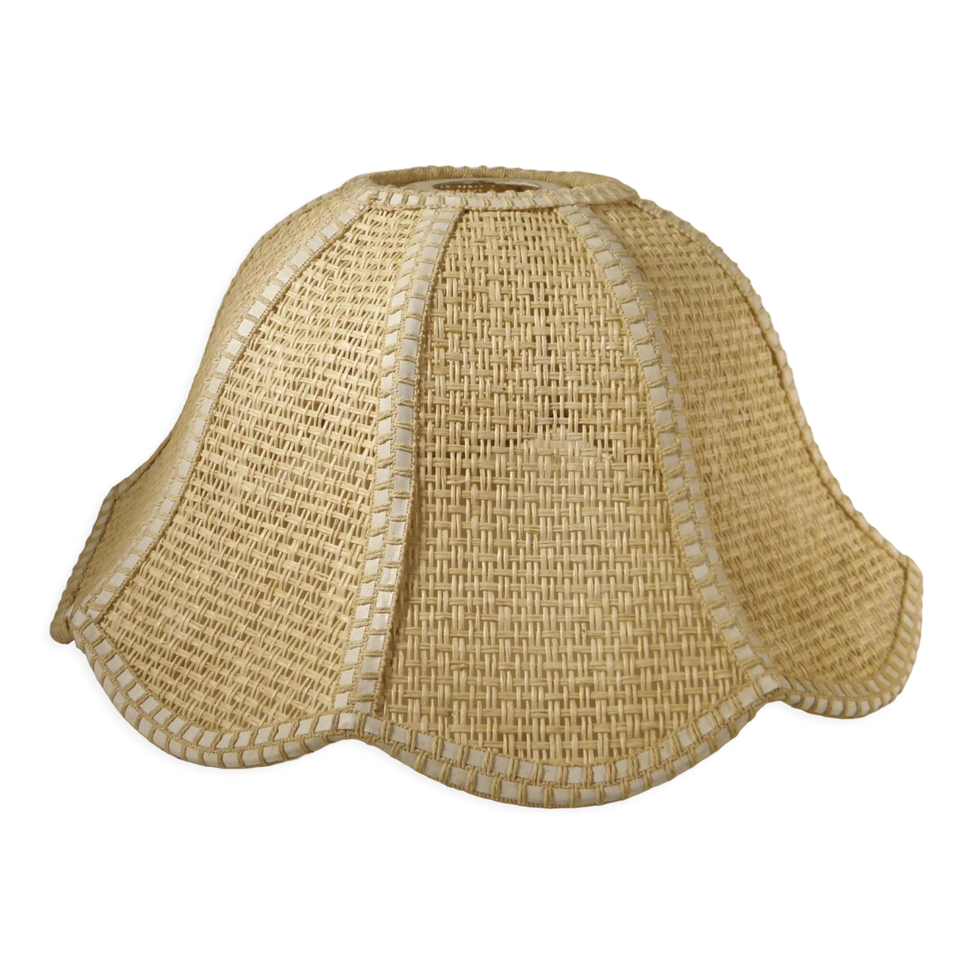 Lampshade for suspension in raffia 70s