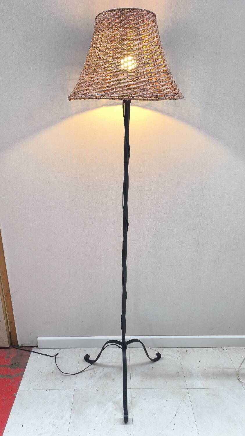 Wrought iron floor lamp 1960