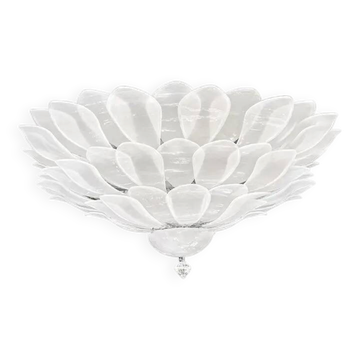 Plafonnier en verre sablé contemporain artistique par SimoEng