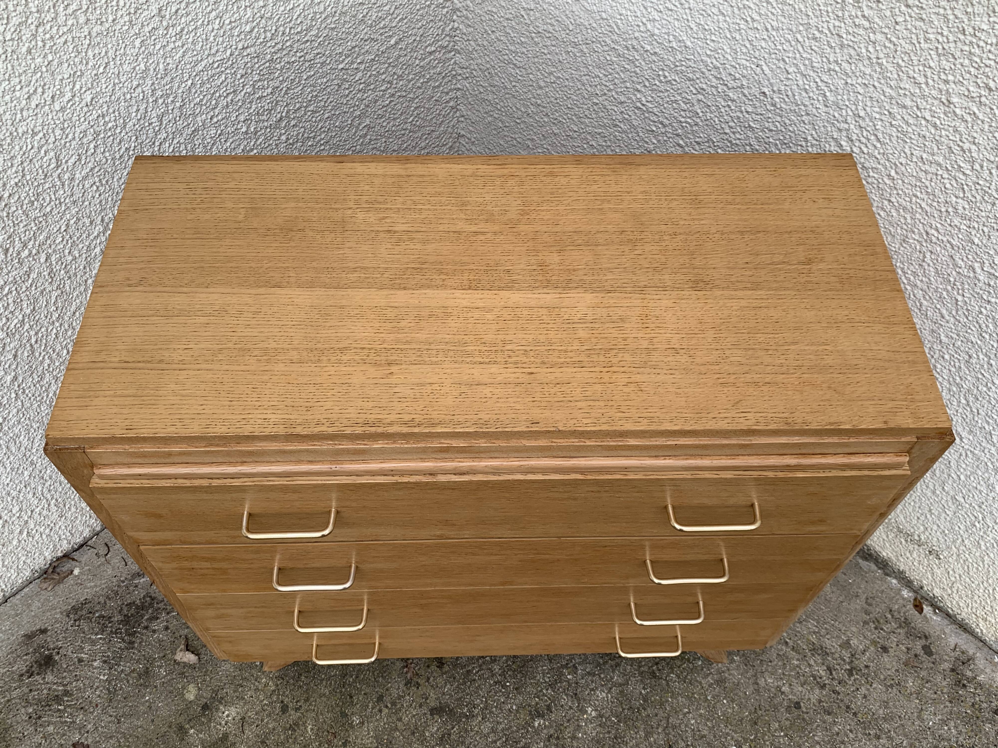 Chest of drawers feet compass raw wood 1950
