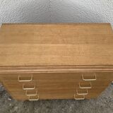Chest of drawers feet compass raw wood 1950