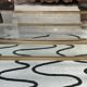 Vintage Pierre Vandel Paris Coffee Table Gold Aluminum and Glass with Two Trays 70'