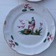 Set of 4 antique polychrome earthenware plates – Chinese decoration