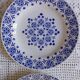 Set of 6 opaque porcelain dinner plates from St Amand